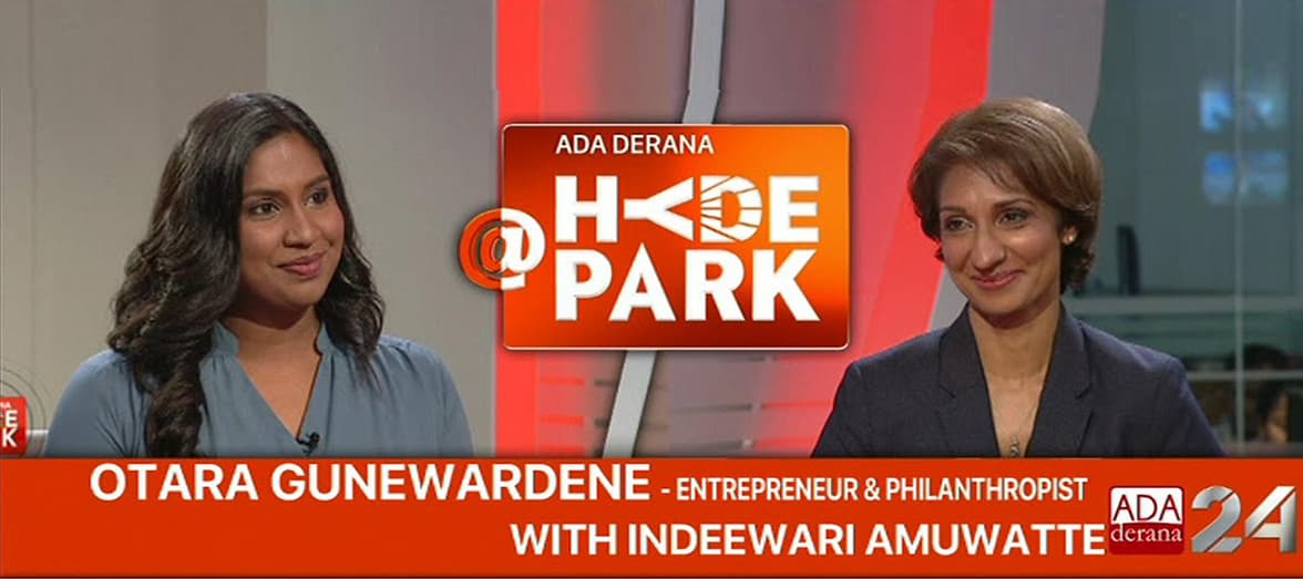 Otara Gunewardene joins Indeewari Amuwatte @Hydepark on Ada Derana